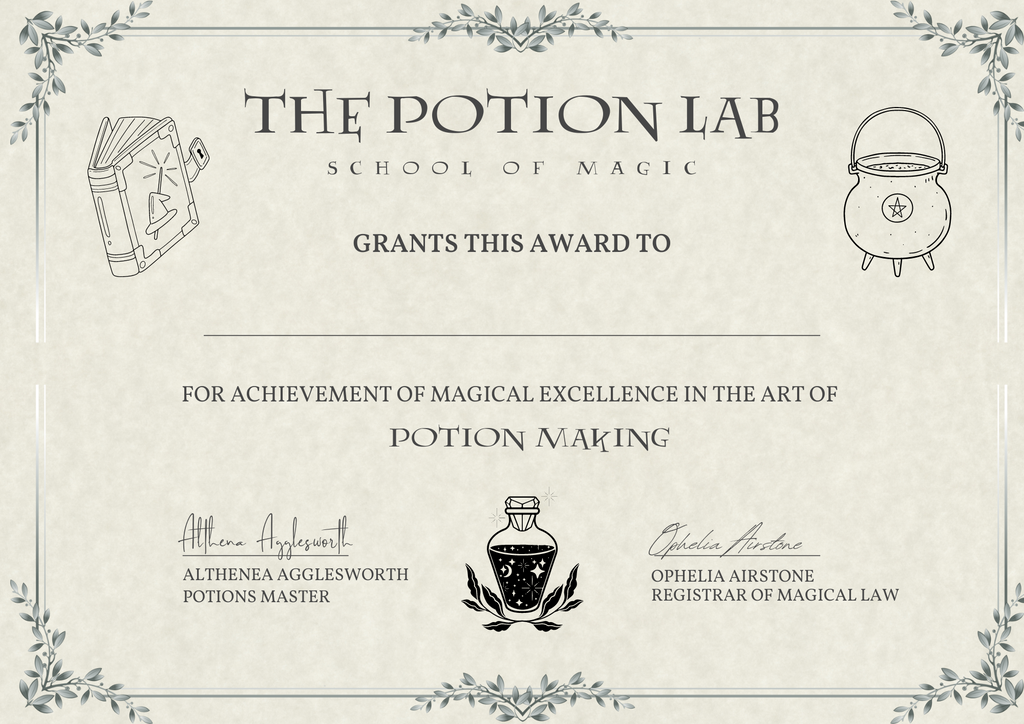 Free Potion Making Certificate – The Potion Lab UK free-potion-making-certificate-the-potion-lab-uk